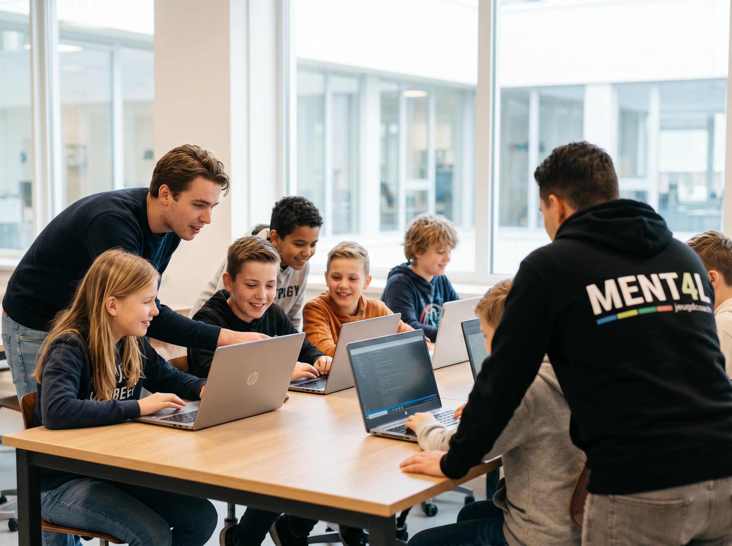 Kinderen tijdens AI & Tech