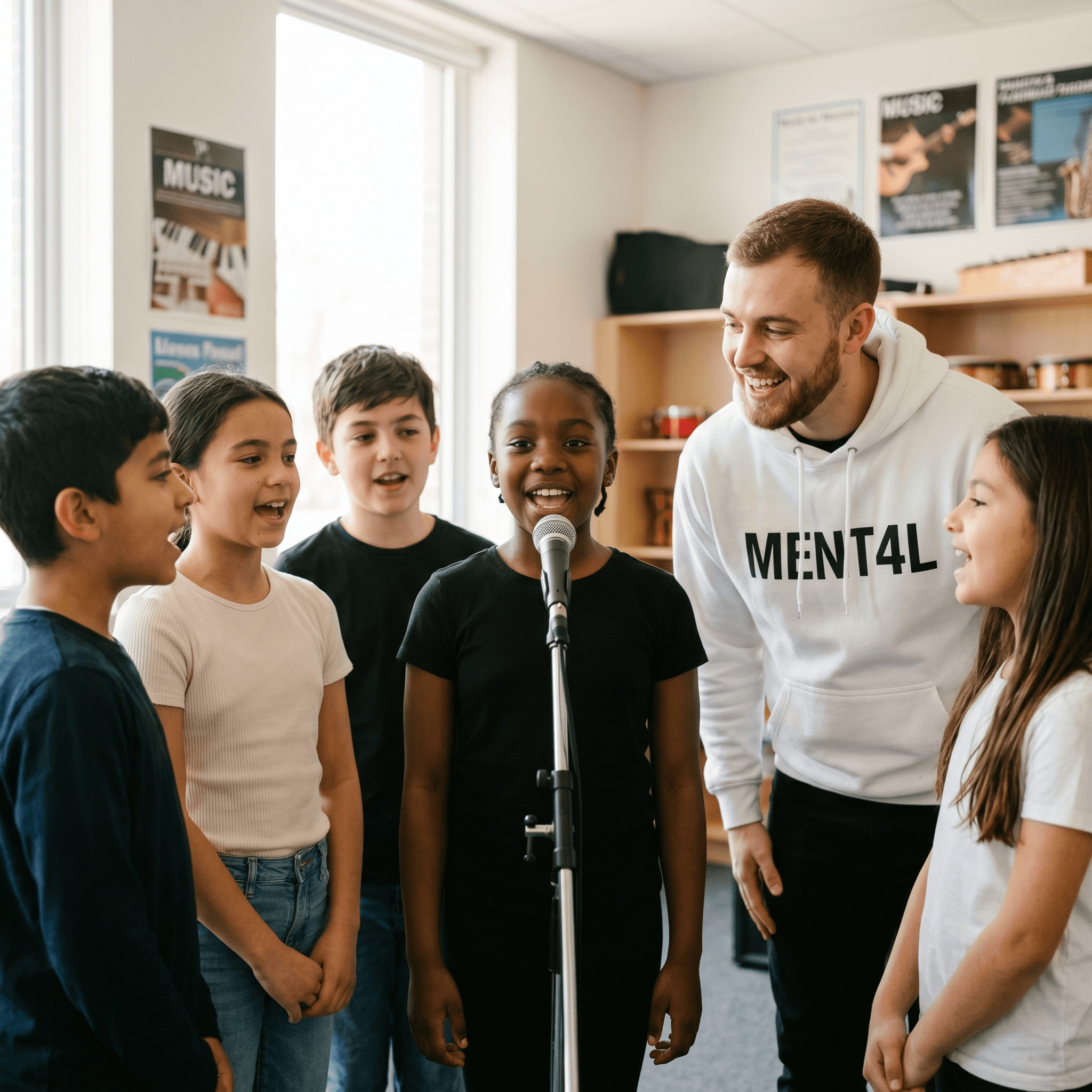 Kinderen tijdens Zang & podium