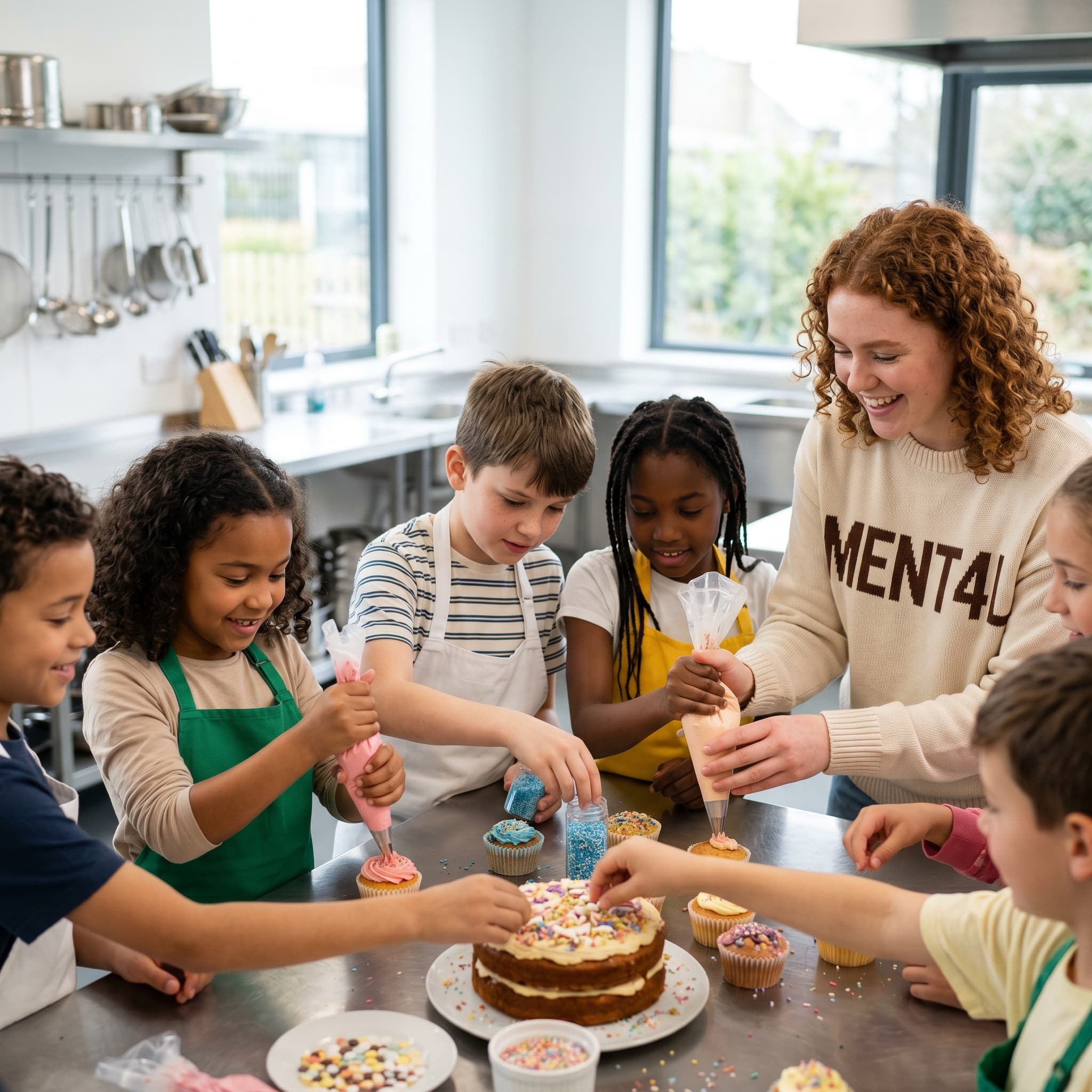 Kinderen tijdens Taarten & cupcakes